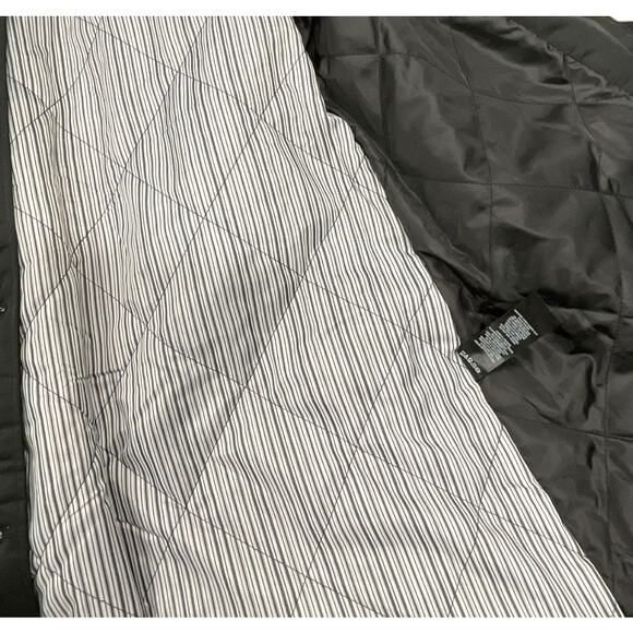 Hunter Stacy Black Water Resistant Trench Coat Womens Large Belted Rain Jacket - Picture 12 of 12